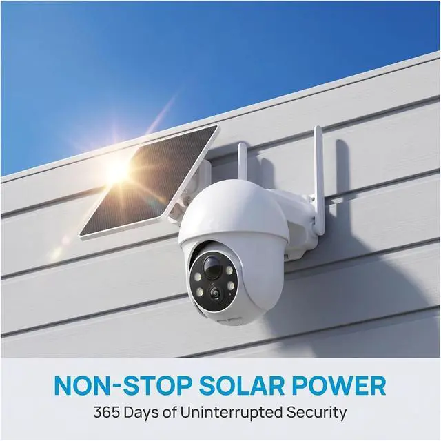Alt view image 2 of 6 - 5MP WiFi Solar PTZ Outdoor Security Camera