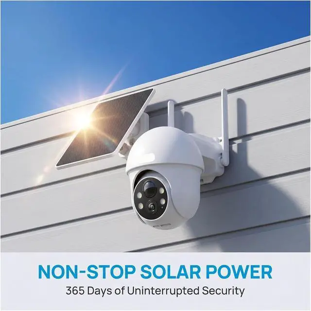 Alt view image 2 of 6 - 5MP Solar WiFi 360° Rotation Outdoor Security Camera
