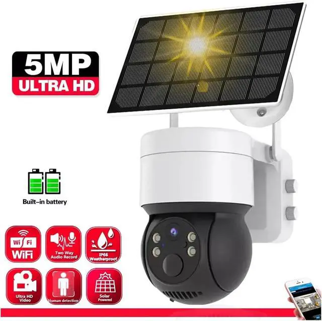 Alt view image 2 of 7 - Tuya Solar WiFi Low Power PTZ Outdoor Security Camera