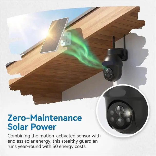 Alt view image 2 of 6 - 1920P Solar WiFi Wireless Outdoor Home Security Camera