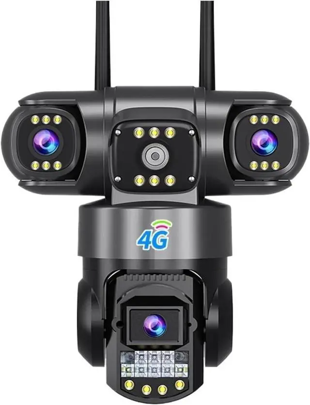 Main image of 12MP 6K Three Lens 4G PTZ Outdoor Security Surveillance Camera
