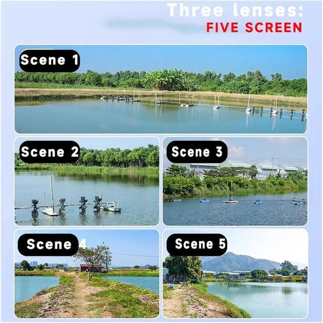 Alt view image 4 of 6 - 3 Lens Five Screen 4G Solar PTZ Outdoor Security IP Camera