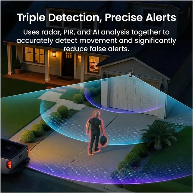 Alt view image 7 of 7 - 8MP 9200mAh Solar Wireless Outdoor Security Camera
