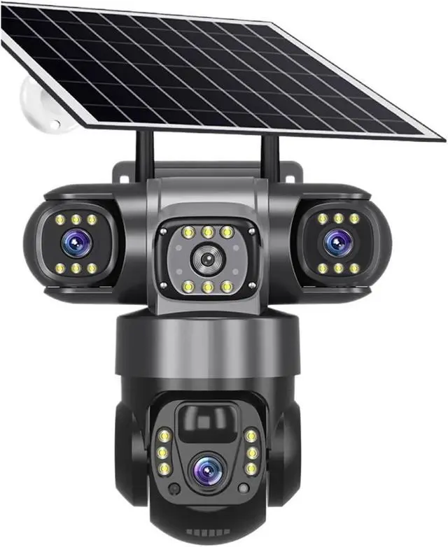 Main image of 12MP 3 Lens 3 Screen Solar Outdoor Security IP Camera