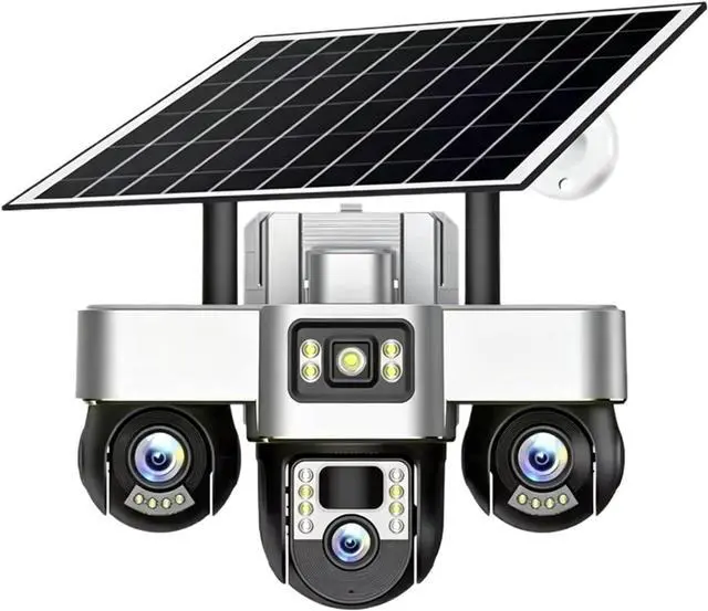 Main image of 12MP 3 Lens 4G WiFi Solar Outdoor PTZ Security CCTV Camera
