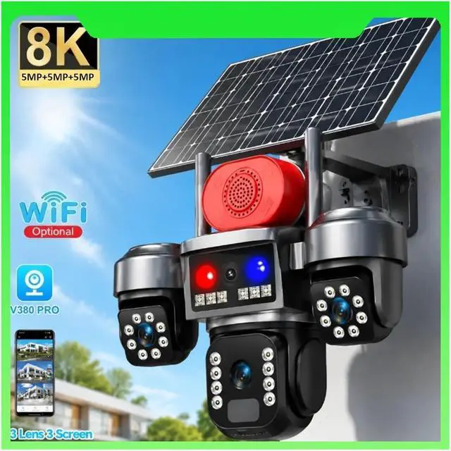 Alt view image 3 of 7 - V380 Solar WiFi Outdoor IP Security Camera