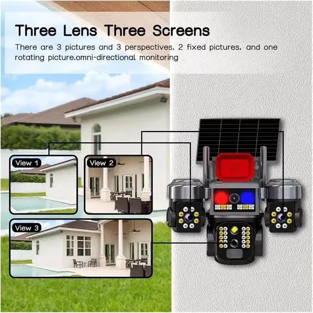 Alt view image 5 of 7 - V380 Solar WiFi Outdoor IP Security Camera