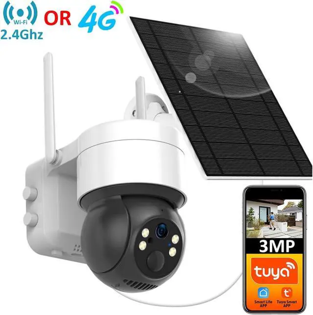 Alt view image 3 of 7 - Solar Outdoor PTZ Security Camera