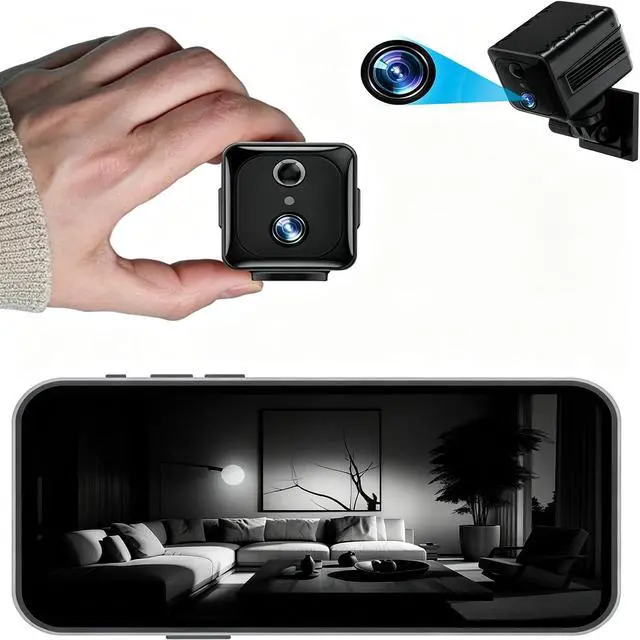 Alt view image 6 of 7 - WiFi Spy Hidden Camera Wireless 4K Small Nanny Cam Indoor Security Video Camera with 120 Days Standby Battery Life Phone APP Motion Detection Night for Home use
