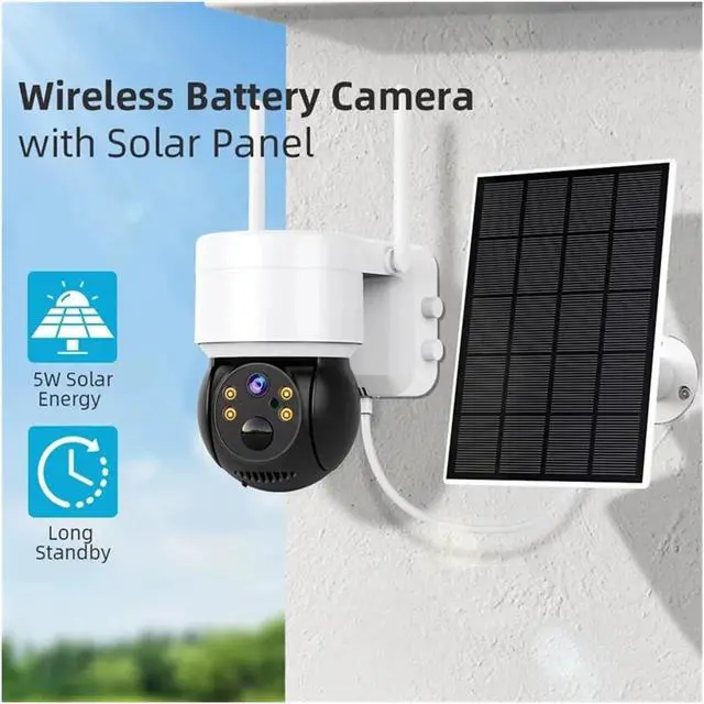 Alt view image 2 of 6 - 360 PTZ Solar WiFi Battery Outdoor Security IP Camera