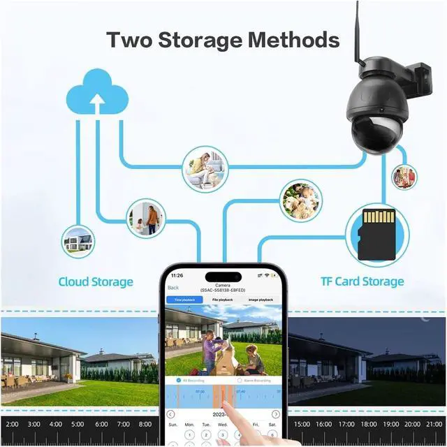 Alt view image 6 of 7 - AOV WiFi Solar PTZ Outdoor Security Camera 2K 3MP Metal Housing Cam