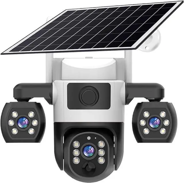 Main image of 6MP 4G WiFi Solar Outdoor PTZ Camera Triple Lens Security Surveillance Camera
