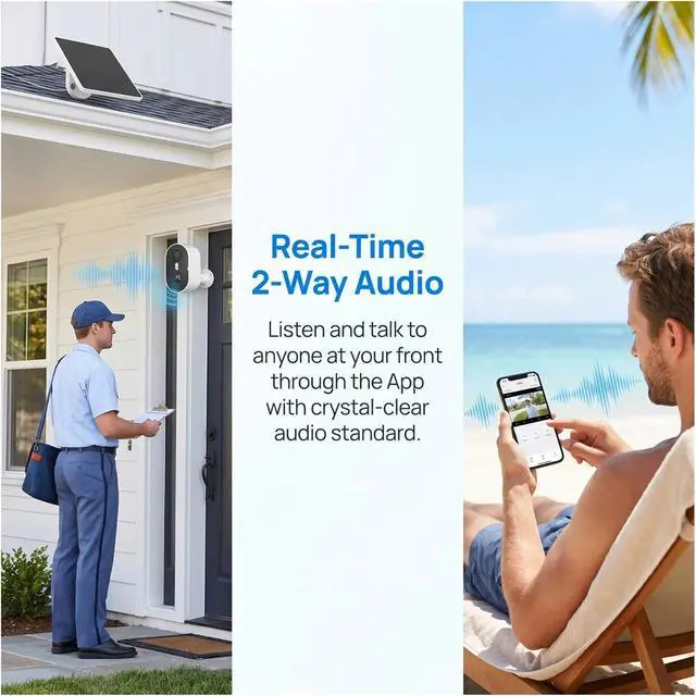 Alt view image 3 of 6 - 5MP Solar WiFi Outdoor Security Camera