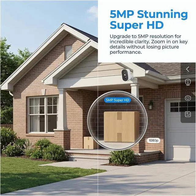 Alt view image 2 of 6 - 5MP Solar WiFi Outdoor Security Camera