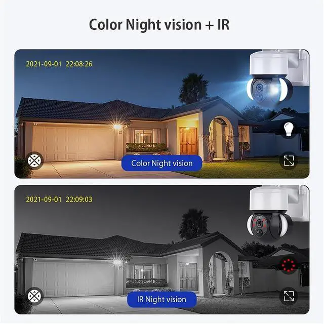 Alt view image 5 of 6 - 2MP WiFi Solar Floodlight Outdoor Security Surveillance IP Camera