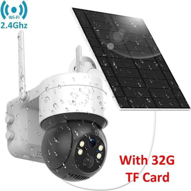 Alt view image 2 of 7 - Solar Outdoor PTZ Security Camera