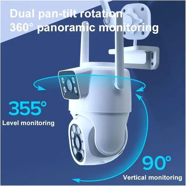 Alt view image 4 of 7 - 4MP Tuya Solar Outdoor PTZ Camera Dual Lens Wireless Security CCTV Camera