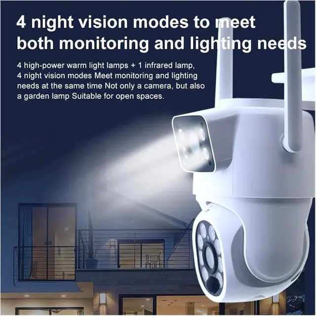 Alt view image 6 of 7 - 4MP Tuya Solar Outdoor PTZ Camera Dual Lens Wireless Security CCTV Camera