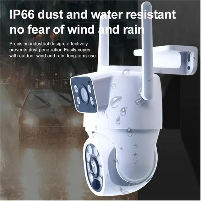 Alt view image 7 of 7 - 4MP Tuya Solar Outdoor PTZ Camera Dual Lens Wireless Security CCTV Camera