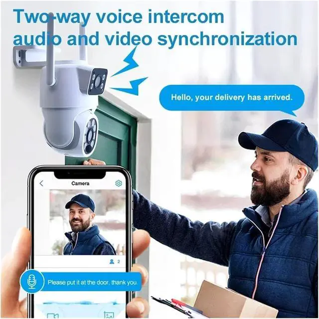 Alt view image 5 of 7 - 4MP Tuya Solar Outdoor PTZ Camera Dual Lens Wireless Security CCTV Camera
