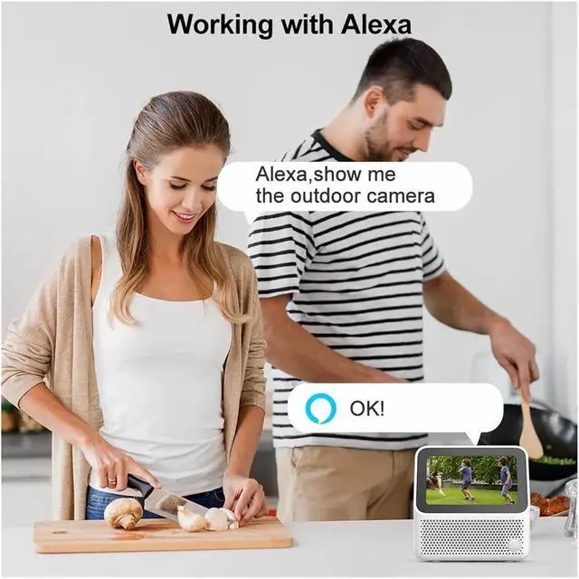 Alt view image 4 of 6 - 4K 8MP Dual Lens PTZ Outdoor WiFi Security Camera AI Auto Tracking IP66 Waterproof Surveillance Camera(US,4MP NO SD Card)