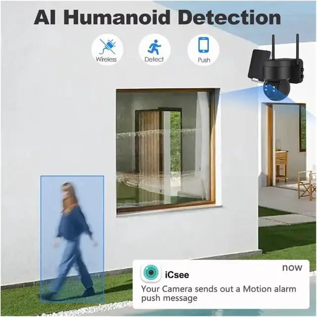 Alt view image 3 of 6 - Solar Wireless Outdoor Security IP Camera