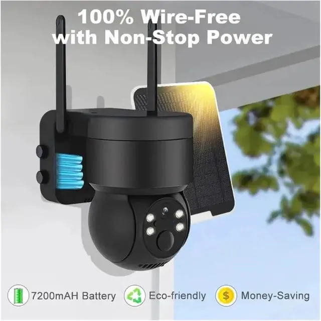 Alt view image 2 of 6 - Solar Wireless Outdoor Security IP Camera