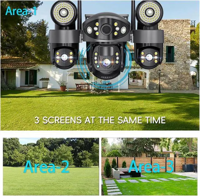 Alt view image 3 of 7 - V380 PTZ Solar 4G Outdoor Street Light CCTV Security Camera