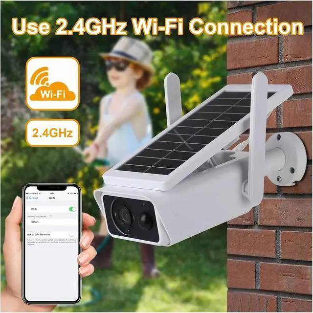 Alt view image 5 of 6 - Solar WiFi Outdoor Bullet Wireless Security IP Camera