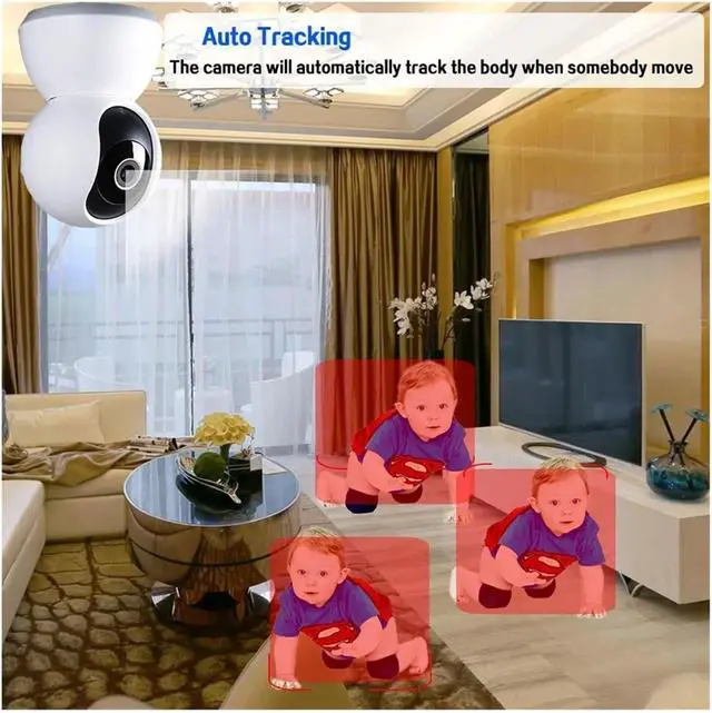 Alt view image 3 of 6 - 5MP Mini WiFi Indoor Tuya Smart Life Security Camera