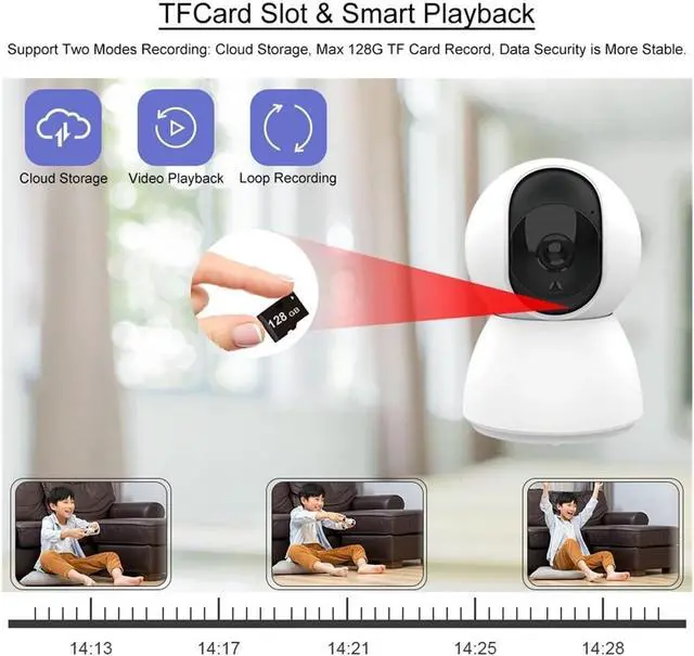 Alt view image 4 of 6 - 5MP Mini WiFi Indoor Tuya Smart Life Security Camera