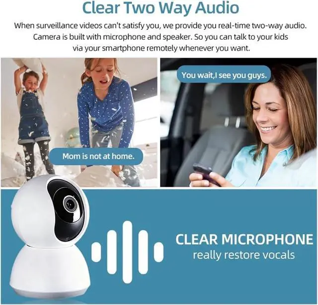 Alt view image 6 of 6 - 5MP Mini WiFi Indoor Tuya Smart Life Security Camera
