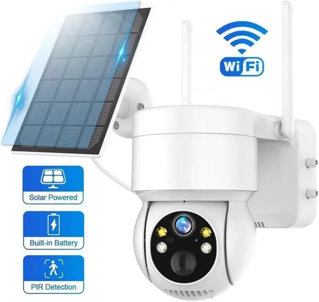 Alt view image 2 of 6 - 4MP Solar WiFi PTZ Battery Outdoor Waterproof IP Camera