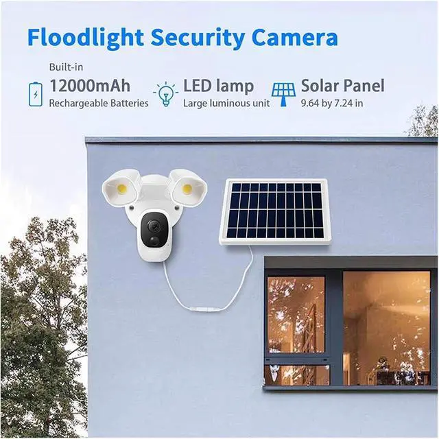 Alt view image 6 of 6 - 1080P WiFi Solar Battery Outdoor Security Surveillance Camera