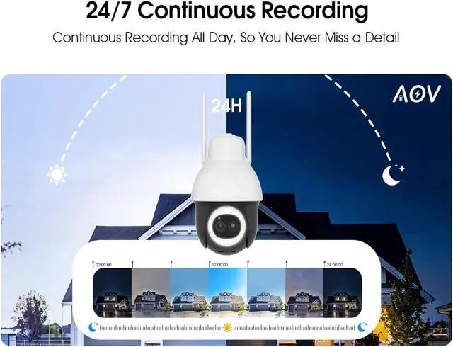 Alt view image 2 of 6 - 4K Dual Lens Solar WiFi Outdoor PTZ Security Camera