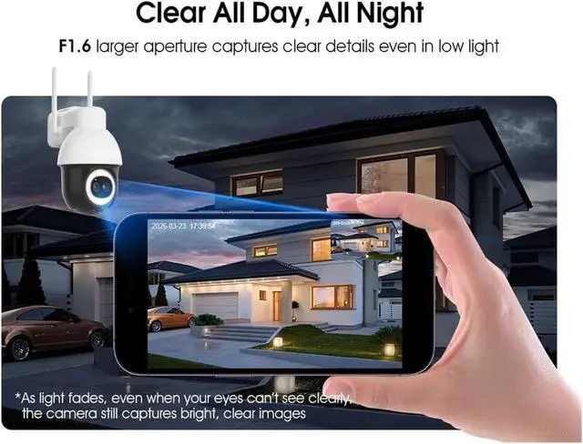 Alt view image 6 of 6 - 4K Dual Lens Solar WiFi Outdoor PTZ Security Camera