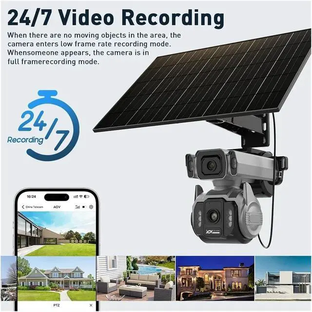 Alt view image 4 of 7 - 4G Solar Outdoor Home CCTV Security Surveillance Camera