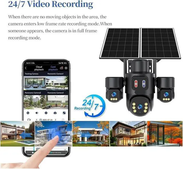 Alt view image 5 of 7 - 4G Solar PTZ Outdoor Wireless Security IP Camera