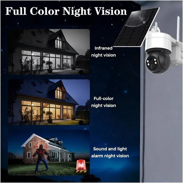 Alt view image 6 of 6 - 5MP Tuya Solar WiFi Battery Outdoor Security Camera