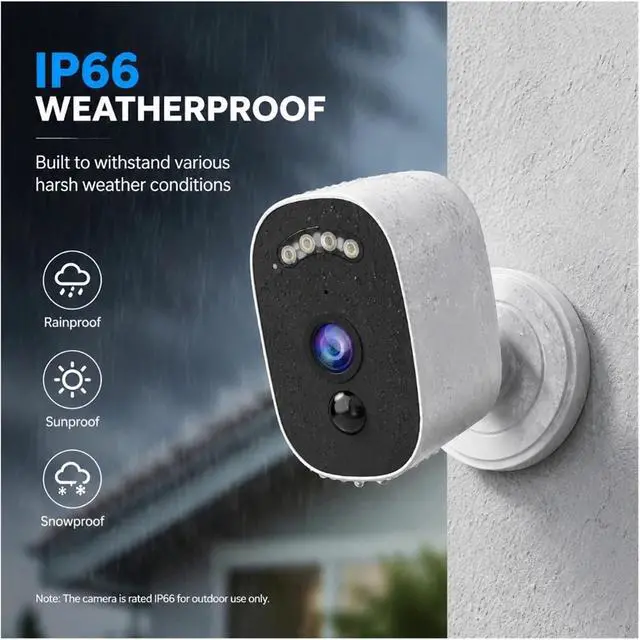 Alt view image 6 of 6 - Battery WiFi Outdoor Bullet Wireless Security IP Camera