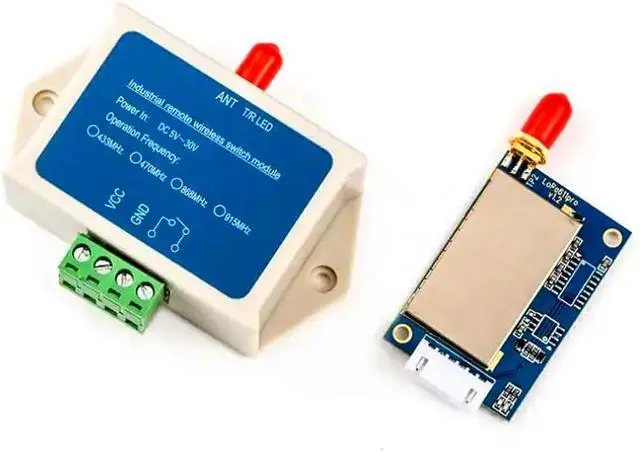 Alt view image 4 of 7 - SK200PRO 100mW Dry Contact I/O Signal Way Relay Module 4~6Km LoRa Wireless Switch Control Module RF Transmission Module x 1 Set (433 MHz)