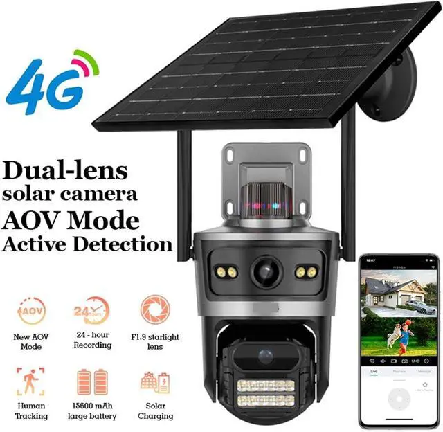 Alt view image 2 of 7 - 4G Solar Outdoor ICSee CCTV Home Security Surveillance Camera