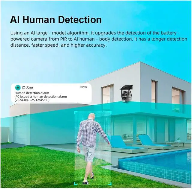 Alt view image 5 of 7 - 4G Solar Outdoor ICSee CCTV Home Security Surveillance Camera