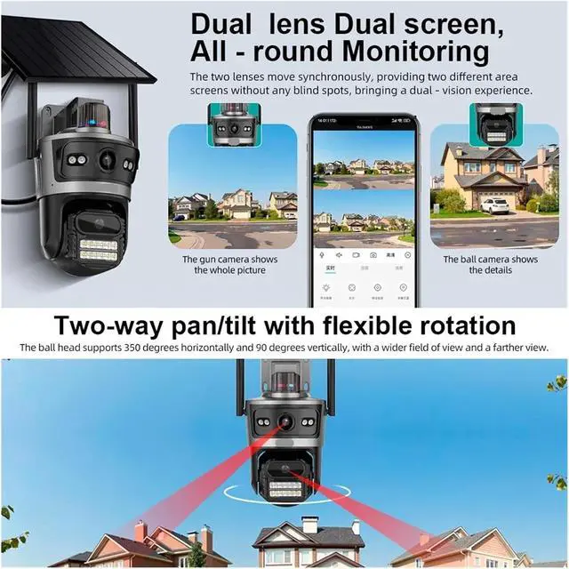 Alt view image 7 of 7 - 4G Solar Outdoor ICSee CCTV Home Security Surveillance Camera