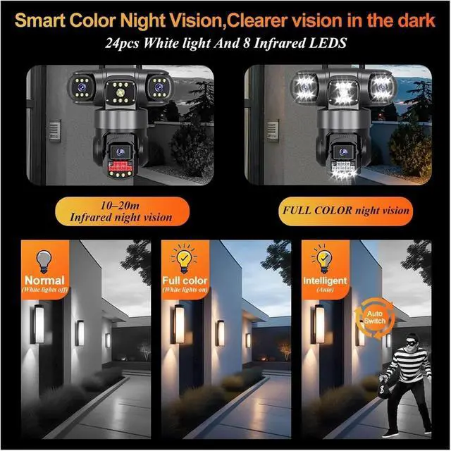 Alt view image 7 of 7 - 4G WiFi PTZ Outdoor Waterproof Security IP Camera
