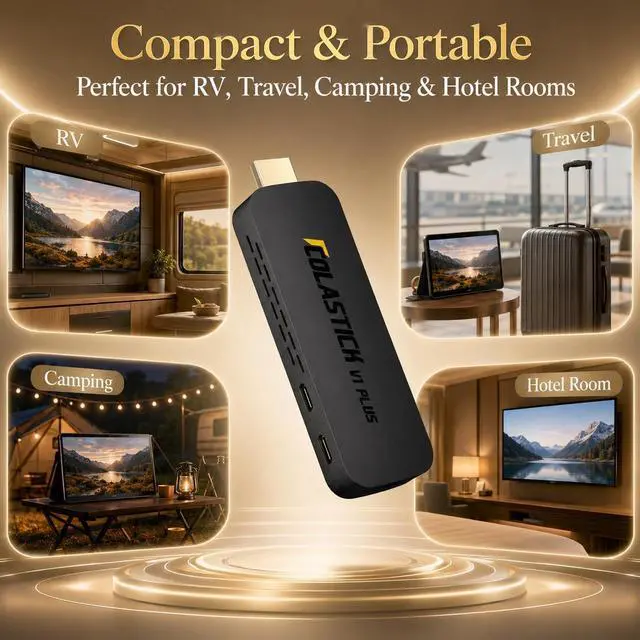 Alt view image 3 of 6 - COLASTICK V1 Plus, Network Connectivity Device, WiFi, 2GB RAM 32GB ROM, Android 14, Power Cord and User Manual, Remote Control
