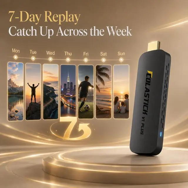 Alt view image 5 of 6 - COLASTICK V1 Plus, Network Connectivity Device, WiFi, 2GB RAM 32GB ROM, Android 14, Power Cord and User Manual, Remote Control