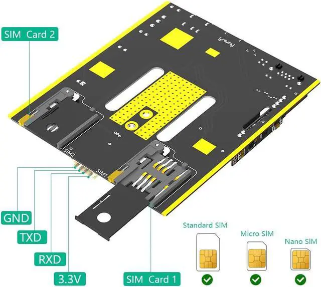 Alt view image 4 of 7 - NGFF(M.2) 4G/5G Module to Type C Adapter with POE Module and Dual SIM Card Slot and RJ45 Port, Realtek RTL8125BG Controller