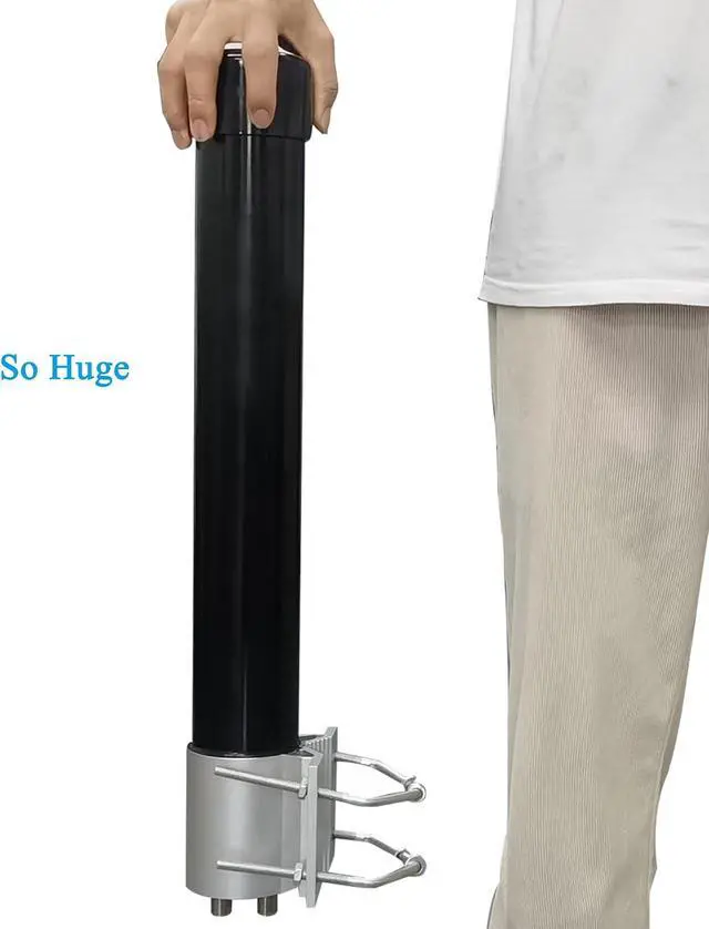 Alt view image 7 of 7 - Outdoor 2x2 5G MIMO Antenna 4G LTE WiFi Omni Directional Antennas High Gain 12dBi Wide Band 600-3800MHz for Modems & Routers Cellular on T-Mobile Verizon AT&T with TS-9 SMA 10meter Cable