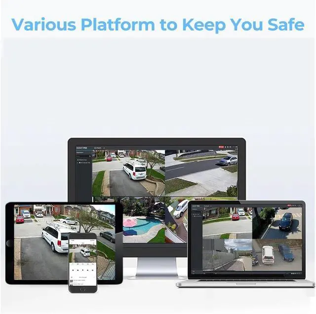 Alt view image 6 of 7 - 8MP 4K Full Color Outdoor IP Camera MIC Black White